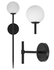 Sienas lampa Modern Ball, 52 cm, Black cena un informācija | Sienas lampas | 220.lv