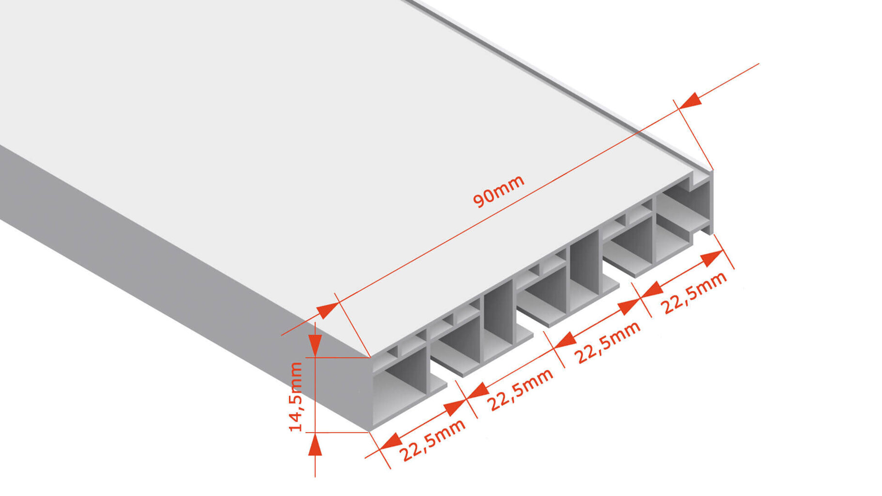 Griestu karnīze trīskāršā PVC sliede ar āķiem, 250 cm цена и информация | Aizkaru stangas, karnīzes | 220.lv