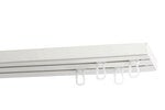 Griestu karnīze dubultā PVC sliede ar āķiem, 150 cm