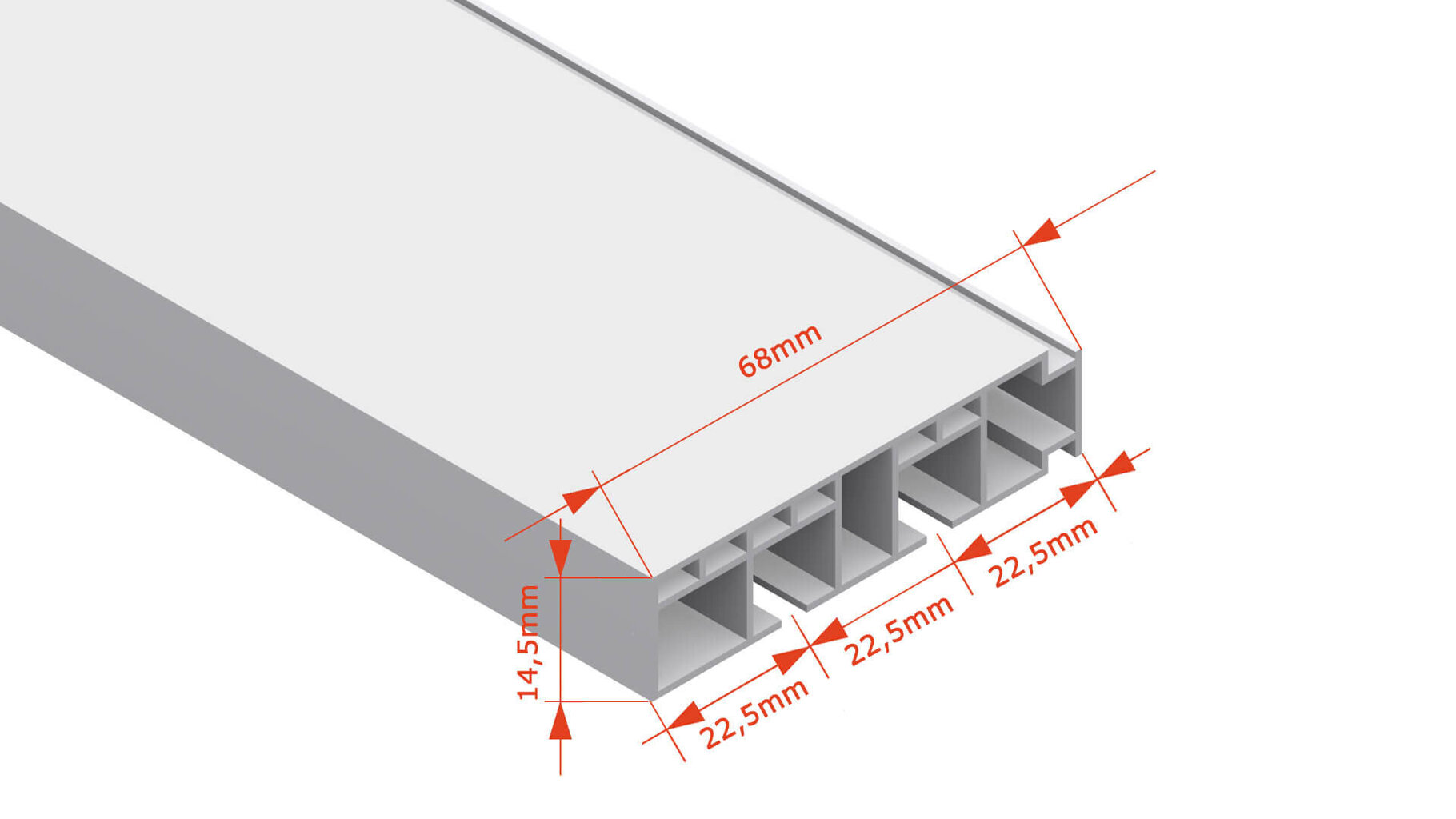 Griestu karnīze dubultā PVC sliede ar āķiem, 400 cm цена и информация | Aizkaru stangas, karnīzes | 220.lv