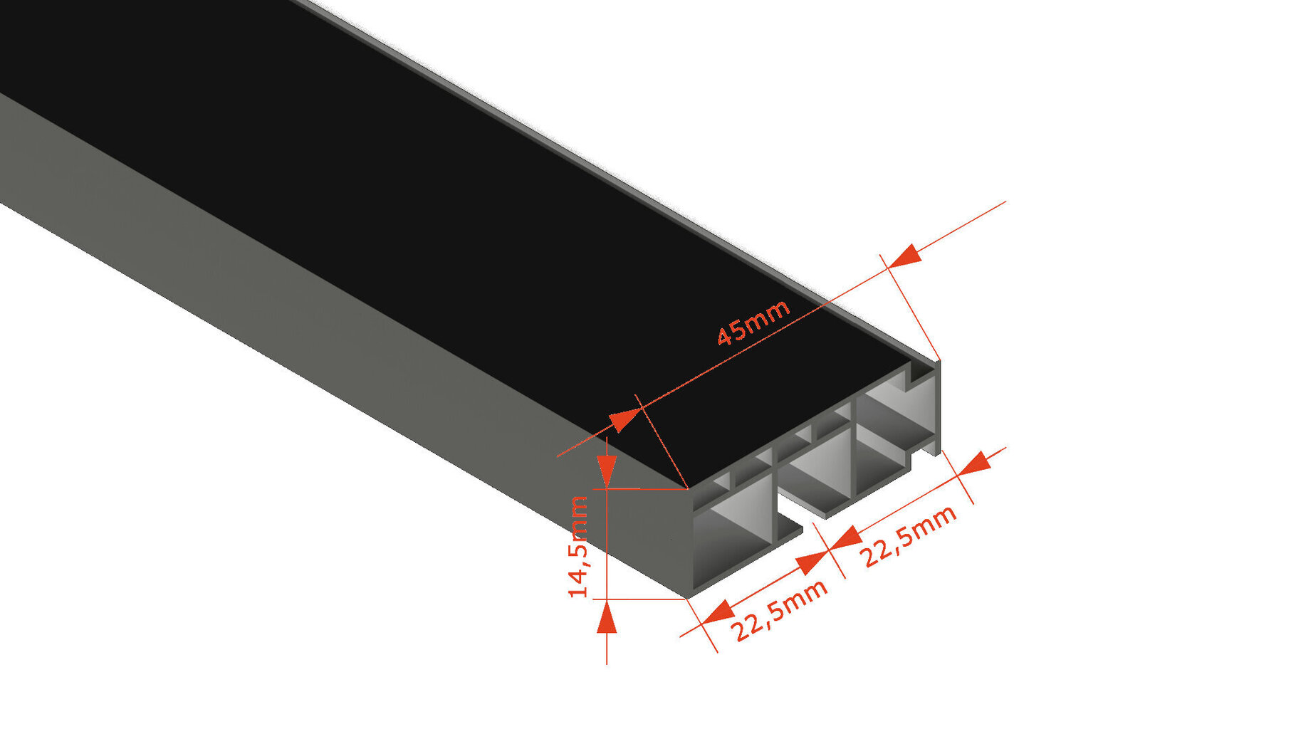 Griestu karnīze dubultā PVC sliede ar āķiem, 250 cm цена и информация | Aizkaru stangas, karnīzes | 220.lv