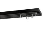 Griestu karnīze trīskāršā PVC sliede ar āķiem, 150 cm