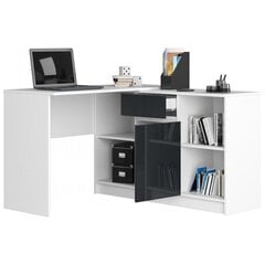 Письменный стол с комодом NORE B17, белый/серый цена и информация | Компьютерные, письменные столы | 220.lv