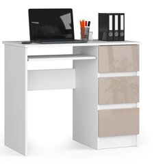Письменный стол NORE A6, правый вариант, белый / бежевый цена и информация | Компьютерные, письменные столы | 220.lv