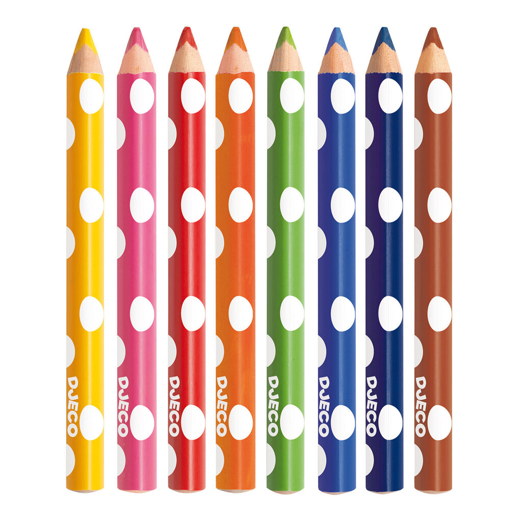 Krāsošanas zīmuļi mazuļiem Djeco, 8 gab., DJ09004 cena un informācija | Modelēšanas un zīmēšanas piederumi | 220.lv