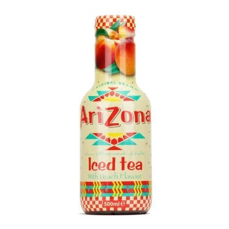 Ledus tējas dzēriens "AriZona" Ice Tea Peach, 500 ml, melnā tēja ar persiku garšu cena un informācija | Atsvaidzinoši dzērieni | 220.lv