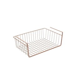 Корзина  под полкой органайзер для хранения 40X26X14 cm Metaltex Kanguro-40 Copper цена и информация | Детали интерьера | 220.lv