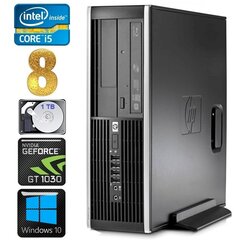 HP 8100 Elite SFF i5-750 8GB 1TB GT1030 2GB DVD WIN10 [atjaunots] cena un informācija | Stacionārie datori | 220.lv