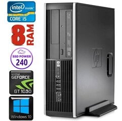 HP 8100 Elite SFF i5-750 8GB 240SSD GT1030 2GB DVD WIN10 [atjaunots] cena un informācija | Stacionārie datori | 220.lv