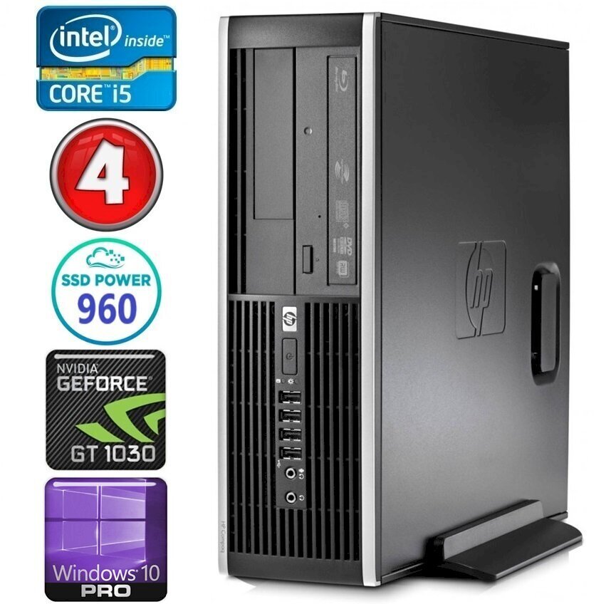HP 8100 Elite SFF i5-750 4GB 960SSD GT1030 2GB DVD WIN10Pro [atjaunots] cena un informācija | Stacionārie datori | 220.lv