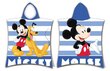 Dvielis ar kapuci - Mickey Stripe, 50 x 115 cm цена и информация | Dvieļi | 220.lv