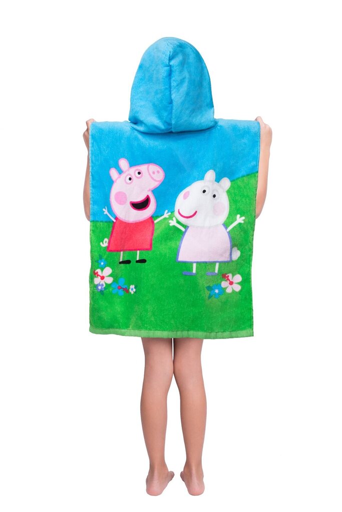 Dvielis ar kapuci - Peppa, 50 x 115 cm cena un informācija | Dvieļi | 220.lv