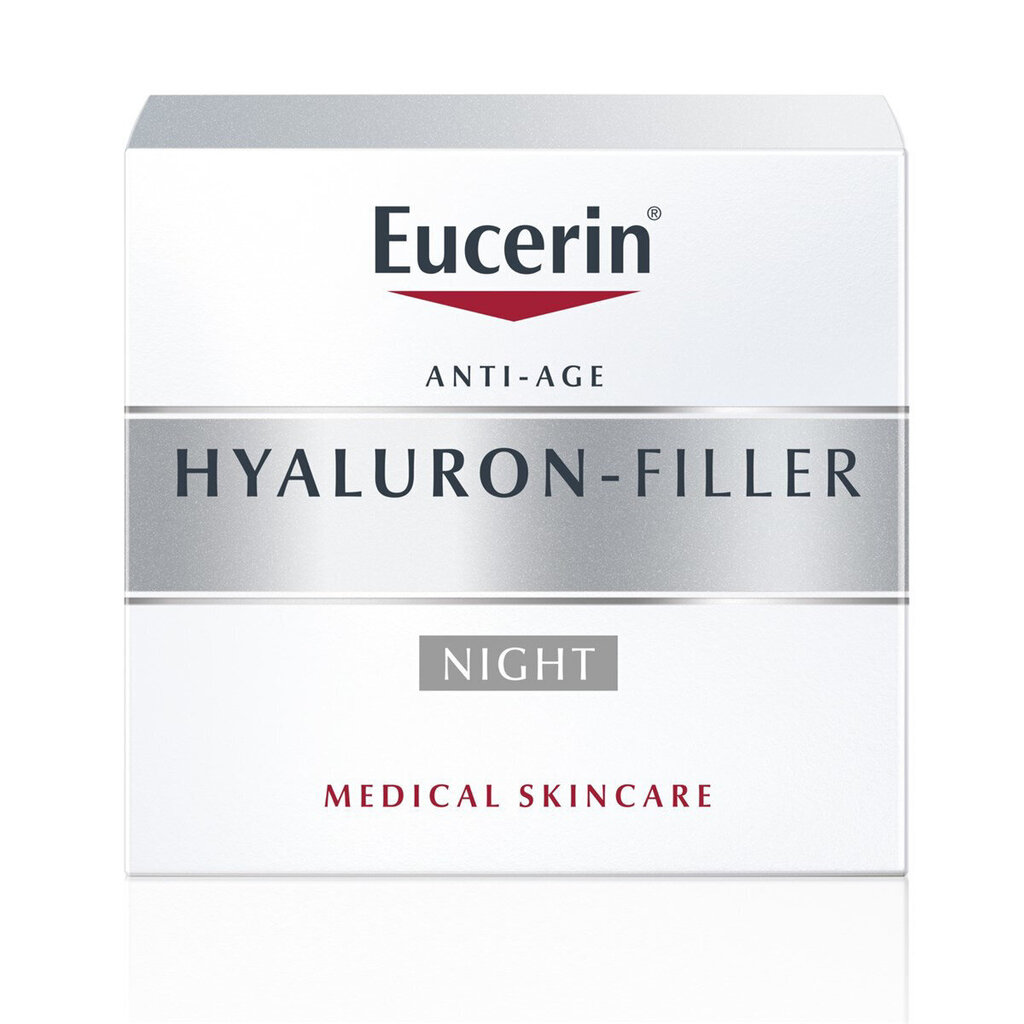 Eucerin Hyaluron-Filler nakts krēms pret grumbām, 50 ml cena un informācija | Sejas krēmi | 220.lv