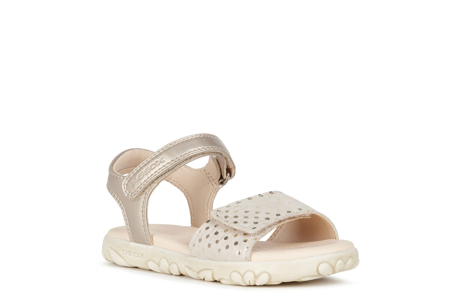 GEOX bērnu krēmīgas krāsas sandales meitenēm SANDAL HAITI GIRL цена и информация | Bērnu sandales | 220.lv