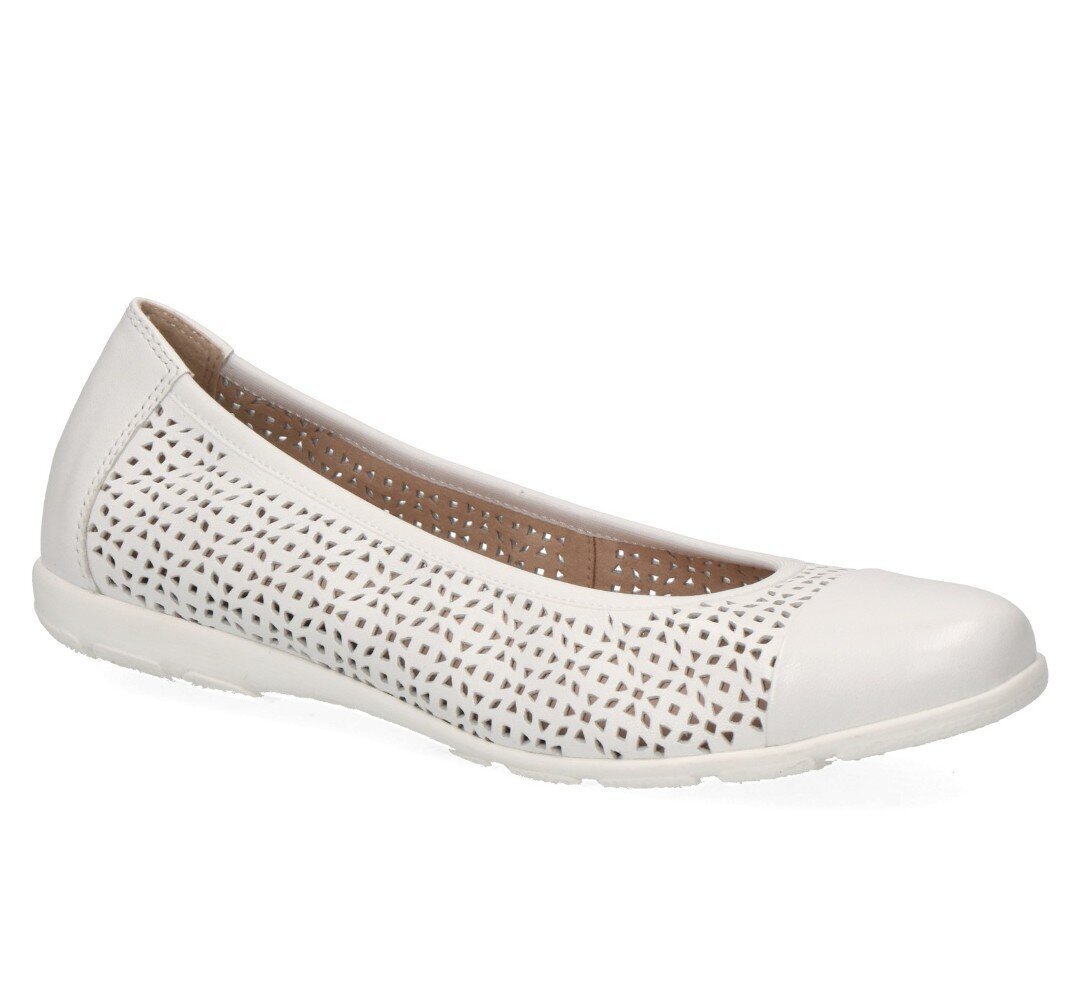 Caprice sieviešu balti balerīnas apavi cena | 220.lv