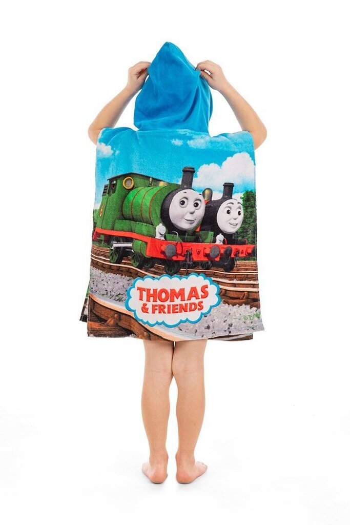 Dvielis ar kapuci - Thomas and Friends, 50 x 115 cm cena un informācija | Dvieļi | 220.lv