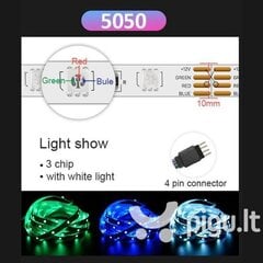 Светодиодная лента Smart RGB 5050 с функцией bluetooth, 10 м цена и информация | Светодиодные ленты | 220.lv