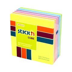 Куб липких листочков Stick´N Neon Yellow Mix, 76x76 мм, 400 листочков цена и информация | Канцелярия | 220.lv
