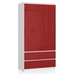 Шкаф NORE S90, белый/красный цена и информация | Шкафы | 220.lv