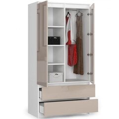 Шкаф NORE S90, белый/бежевый цена и информация | Шкафы | 220.lv