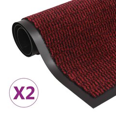 vidaXL paklāji, 2 gab., taisnstūra formas, 80x120 cm, sarkani cena un informācija | Kājslauķi | 220.lv