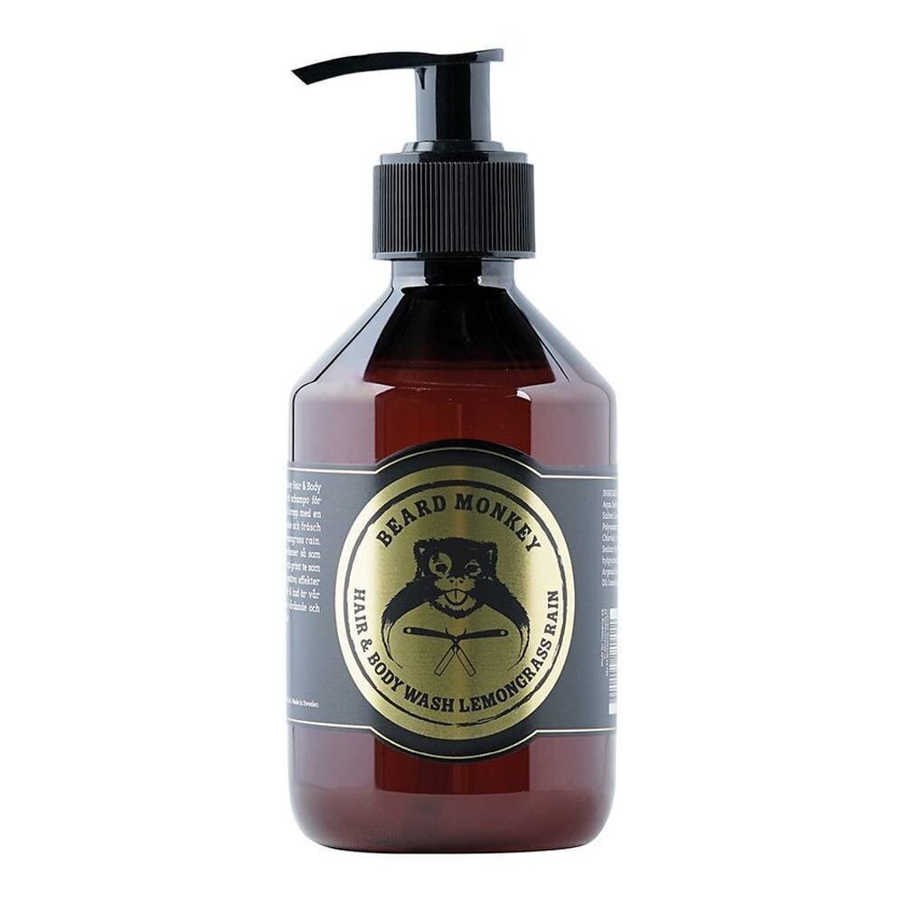 Šampūns ķermenim un matiem BEARD MONKEY, Citronzāle, 250 ml cena un informācija | Šampūni | 220.lv