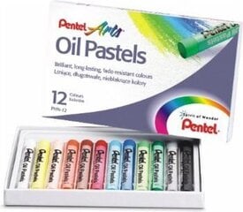 Масляные пастели Pentel, 12 шт цена и информация | Принадлежности для рисования, лепки | 220.lv