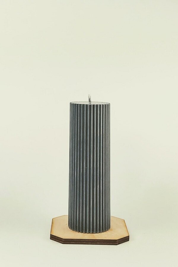 Melna sojas vaska svece Cilindrs 4,5x14,5 cm. 250 g cena un informācija | Sveces un svečturi | 220.lv