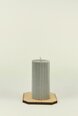 Pelēka sojas vaska svece Cilindrs 4,5x9,5 cm. 170 g
