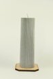 Pelēka sojas vaska svece Cilindrs 5,5x19,5 cm. 500 g