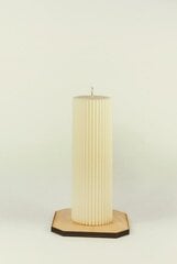 Krēmkrāsas sojas vaska svece Cilindrs 4,5x14,5xcm. 250 g cena un informācija | Sveces un svečturi | 220.lv