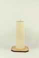 Кремовая свеча из соевого воска, Цилиндр, 4,5x14,5 см, 250 г