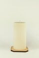 Krēmkrāsas sojas vaska svece Cilindrs 7x14,5 cm. 490g.