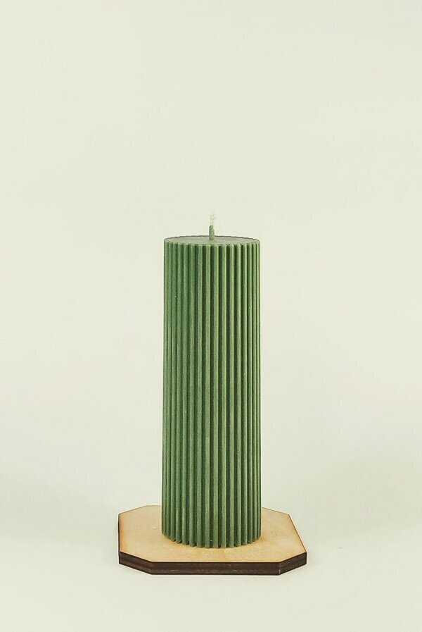 Zaļa sojas vaska svece Cilindrs 4,5x14,5 cm. 250 g цена и информация | Sveces un svečturi | 220.lv