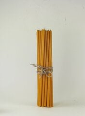 Bišu vaska sveces Medus krāsa 50 gab. 0,8x25 cm. cena un informācija | Sveces un svečturi | 220.lv