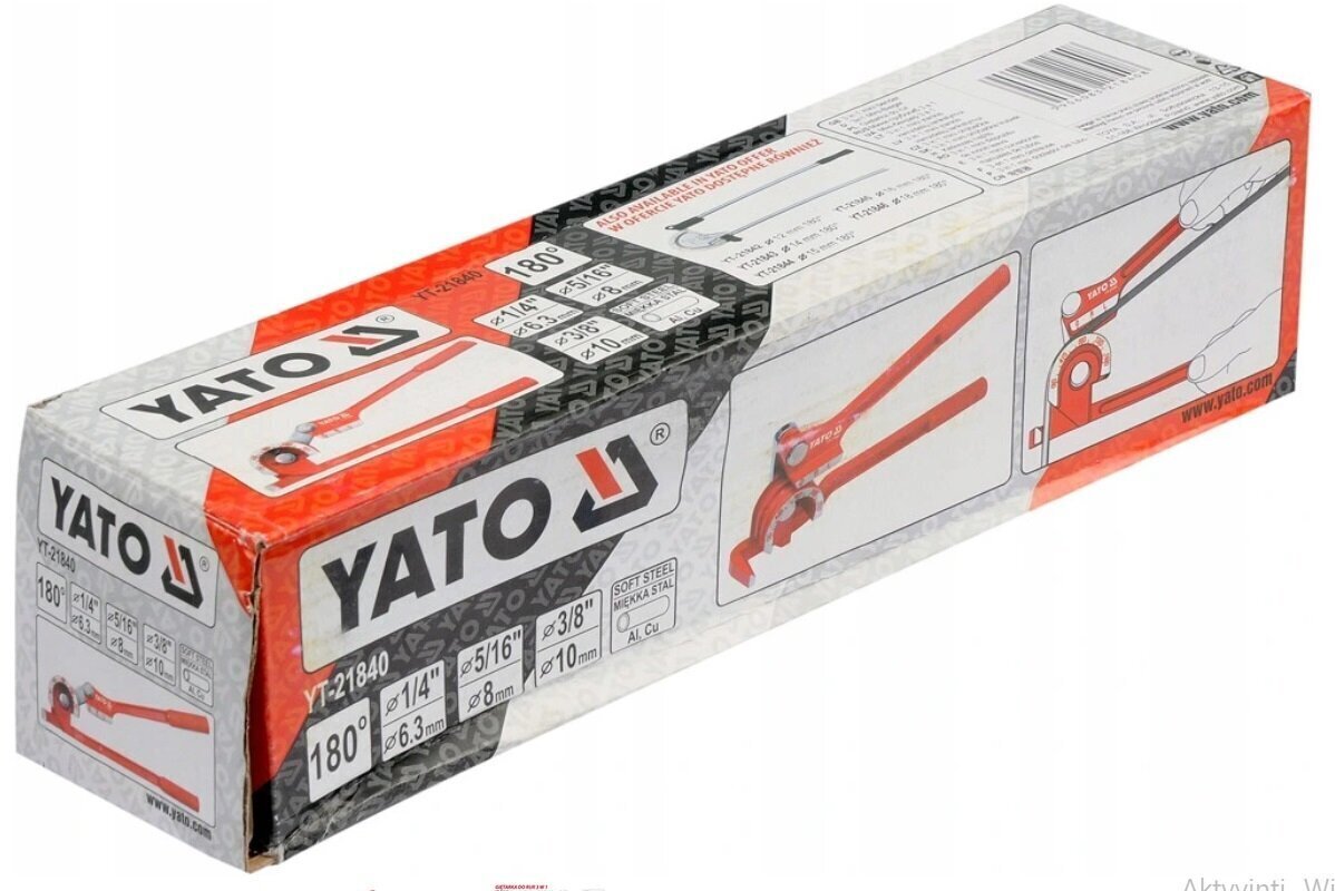 Cauruļu locīšanas ierīce 6-10 mm YATO, YT-21840 cena un informācija | Rokas instrumenti | 220.lv