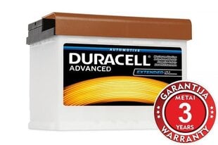 DURACELL Advanced 63Ah 600A 12V аккумулятор цена и информация | Аккумуляторы | 220.lv