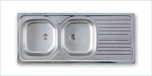 Кухонная раковина 401 D двойная цена и информация | Раковины на кухню | 220.lv