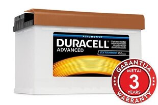 DURACELL Advanced 77Ah 700A 12V akumulators цена и информация | Аккумуляторы | 220.lv