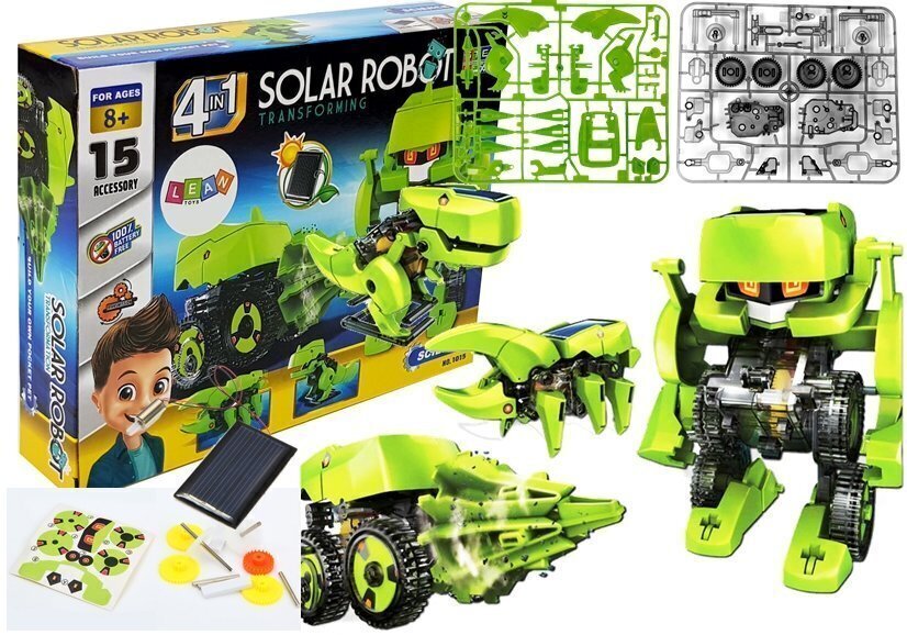 Ar saules enerģiju darbināms robots-konstruktors 4in1 цена и информация | Attīstošās rotaļlietas | 220.lv