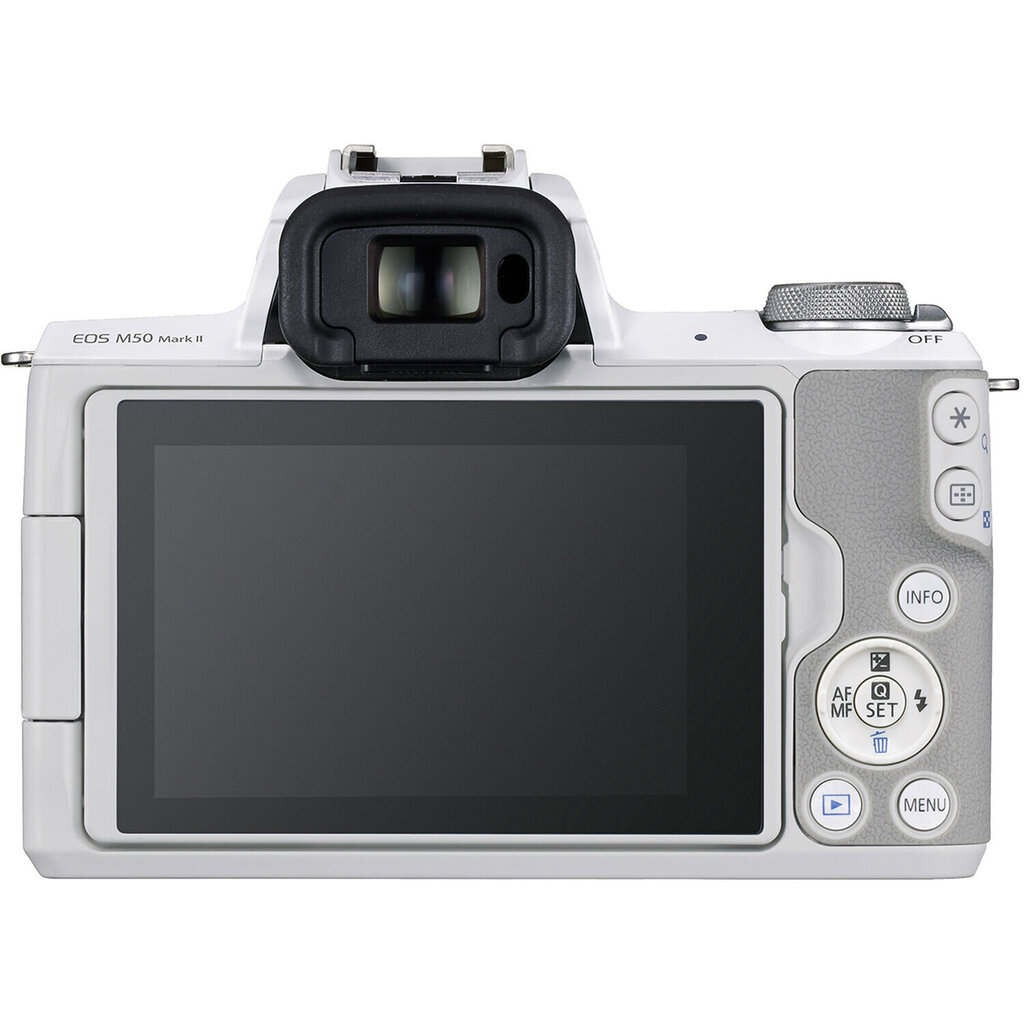 Fotoaparāts Canon EOS M50 Mark II 15-45 IS STM + 55-200 IS STM, Balts цена и информация | Digitālās fotokameras | 220.lv