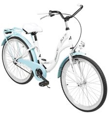 Bērnu velosipēds AZIMUT Julie 24" 2021, balts/zils cena un informācija | Azimut Rotaļlietas, bērnu preces | 220.lv