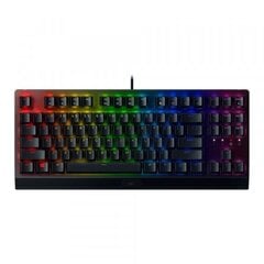 Razer BlackWidow V3 TKL, Green Switch, чёрная, RU цена и информация | Клавиатуры | 220.lv