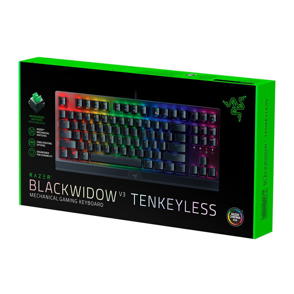 Razer BlackWidow V3 Tenkeyless Green Switch RU cena un informācija | Klaviatūras | 220.lv