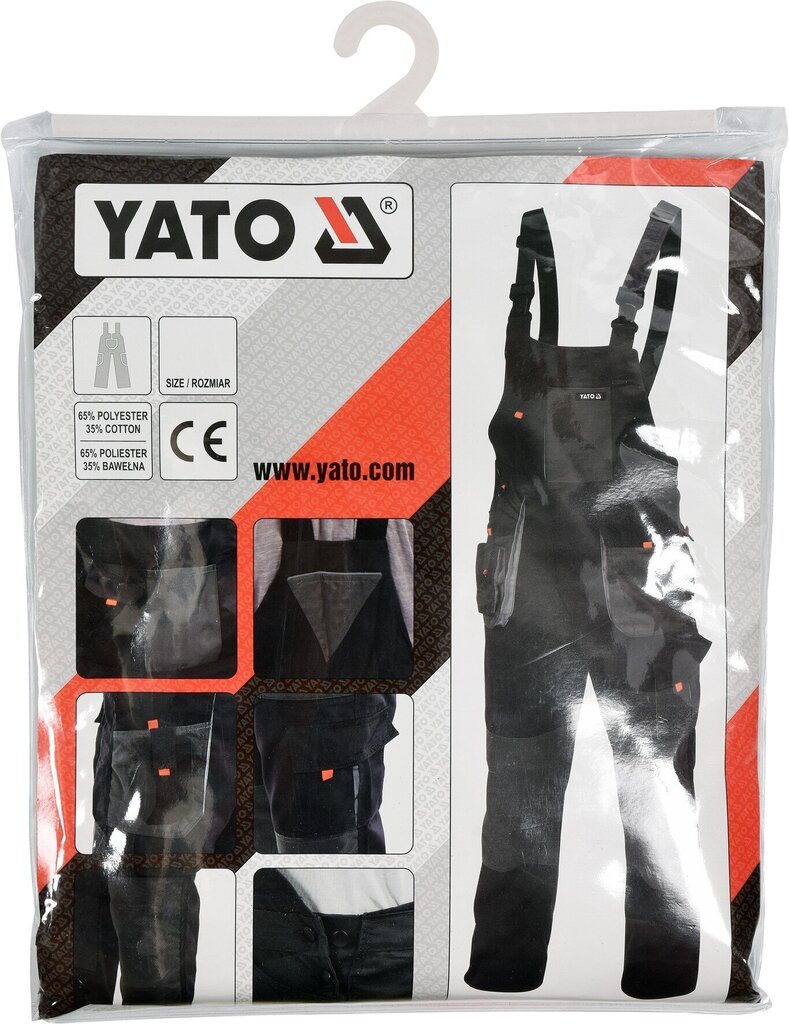 Darba puskombinezons Yato (YT-80192), melns/pelēks cena un informācija | Darba apģērbi | 220.lv