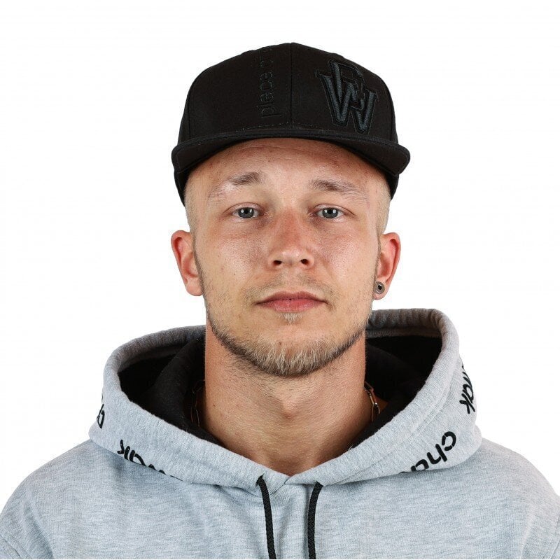 Vīriešu cepure SnapBack Black Logo, melna cena un informācija | Vīriešu cepures, šalles, cimdi | 220.lv