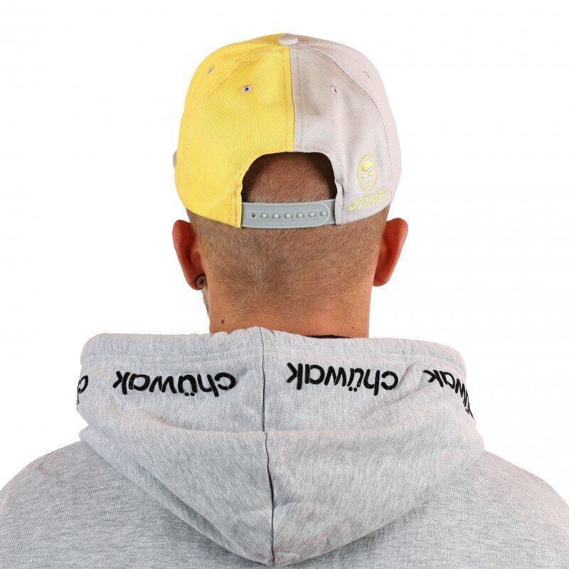 Vīriešu cepure ar nagu SnapBack Grey & Yellow, pelēka/dzeltena cena un informācija | Vīriešu cepures, šalles, cimdi | 220.lv