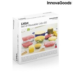 Набор из 10 многоразовых и регулируемых кухонных крышек LIDYC INNOVAGOODS цена и информация | Посуда для хранения еды | 220.lv