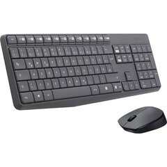 Беспроводная клавиатура и мышь Logitech MK235, серого цвета цена и информация | Клавиатуры | 220.lv