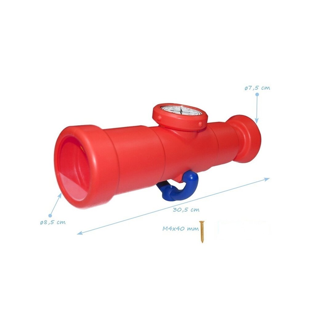 Bērnu teleskops ar kompasu, sarkans cena un informācija | Bērnu rotaļu laukumi, mājiņas | 220.lv